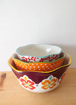 The Pioneer Woman Flea Market Scalloped Edged Colorful Mixing Bowls | Set Of 3