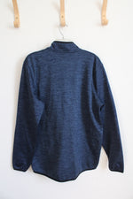 Under Armour Blue Heathered 1/4 Zip Sweatshirt | L