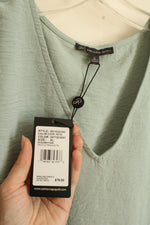 NEW Adrianna Papell Seafoam Green Ruffle SS Top | XL