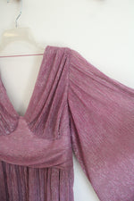 Ael Amy Enjoy Life Mauve Sparkle Minidress | M