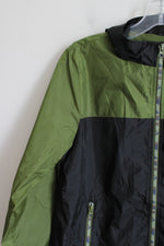 Cat & Jack Black Green Windbreaker Jacket | Youth L (12/14)