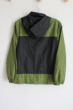 Cat & Jack Black Green Windbreaker Jacket | Youth L (12/14)
