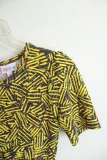 LuLaRoe Amelia Yellow and Gray Dress | XS