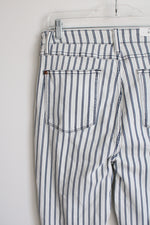 NEW Judy Blue Super Flare White Blue Striped Jeans | 13
