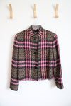 Doncaster Pink Black & Brown Wool Blend Jacket | 10