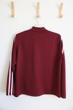 Lexington Avenue Maroon & White Stripe Full Zip Jacket | 1X