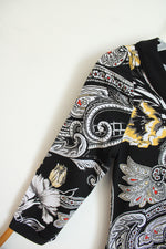 White House Black Market Black Paisley Print Dress | XXS