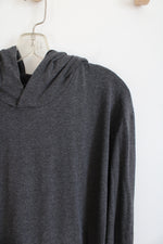 Two Blind Brothers Gray Lightweight Knit Hoodie | L