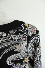 White House Black Market Black Paisley Print Dress | XXS