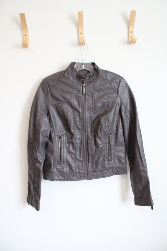J2 Brown Faux Leather Jacket | S