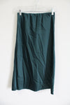 Nastygal Dark Green Satin Midi Skirt | 2