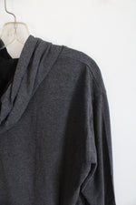 Two Blind Brothers Gray Lightweight Knit Hoodie | L