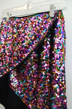 NEW Why Dress Pink Multi Sequin Skirt | S