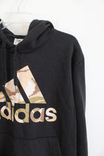 Adidas Black Camo Logo Hoodie | L