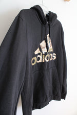 Adidas Black Camo Logo Hoodie | L