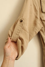 Calvin Klein Tan Full Zip Cargo Jacket with Drawstring  | S