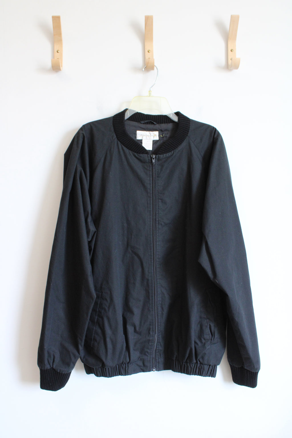 Sahara Black Bomber Jacket | L