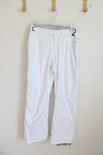 Columbia White Lined Snow Pants With Adjustable Waistband | M
