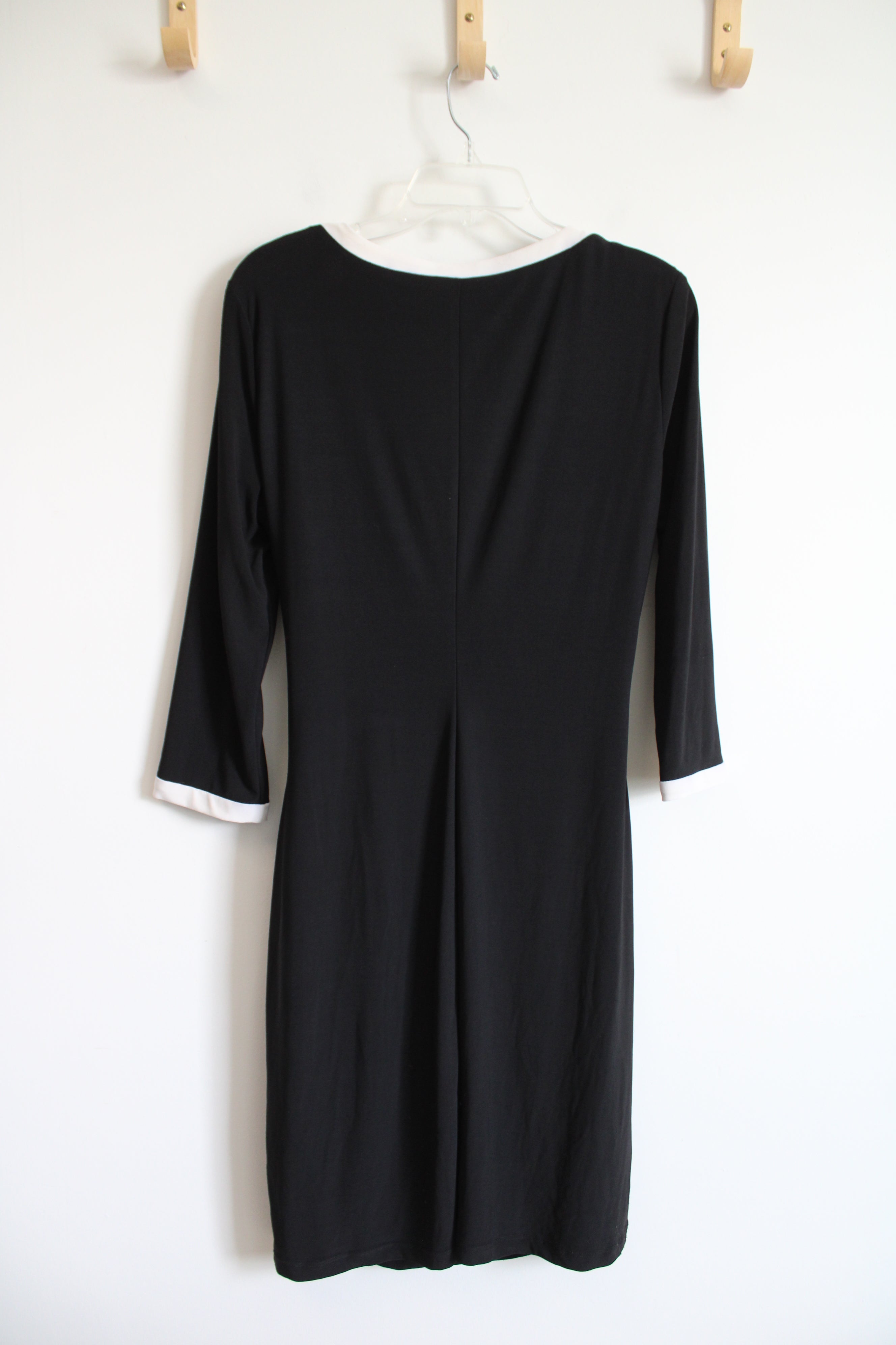 Chaps Black & White Edged Dress