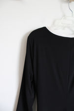 Chaps Black & White Edged Dress | L