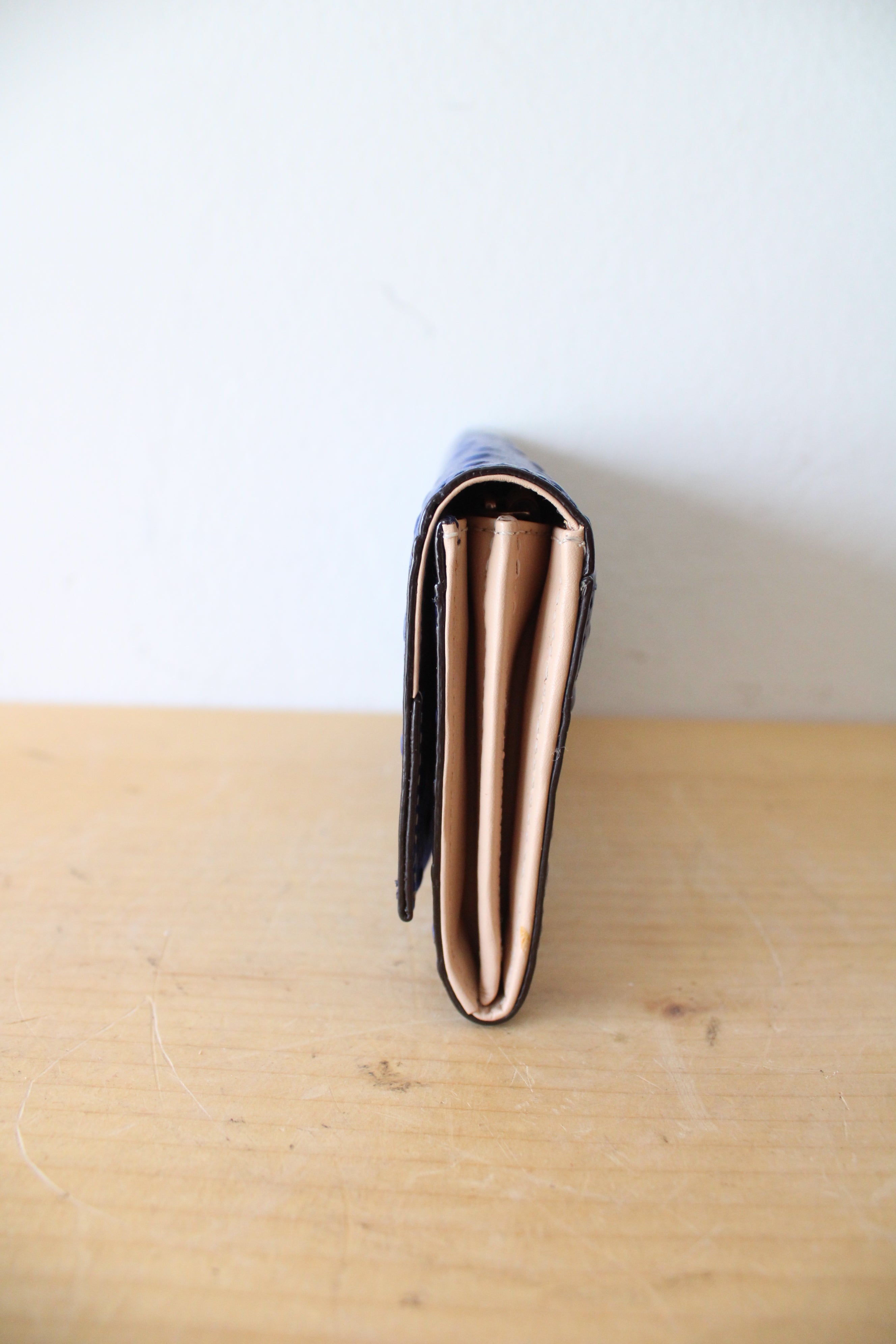 Kate Spade Blue Textured Leather Wallet