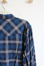 OutdoorLife Blue Plaid Button Down Shirt | XL