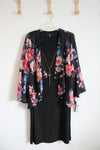 NEW Tiana B. Floral Cardigan & Black Dress | 14W