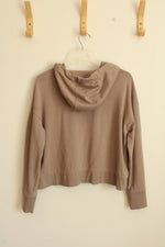 Calvin Klein Performance Tan Logo Drawstring Hoodie | L