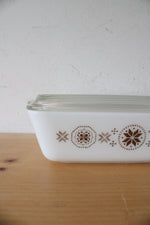 Pyrex #0503 Town & Country Brown 1.5 Quart Refrigerator Dish