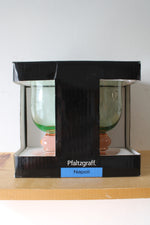 Pfaltzgraff Napoli Pink & Green Etched Iced Tea Goblet | Set Of 4