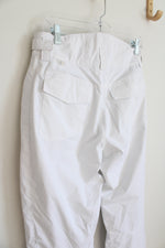 Columbia White Lined Snow Pants With Adjustable Waistband | M