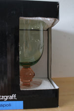 Pfaltzgraff Napoli Pink & Green Etched Iced Tea Goblet | Set Of 4