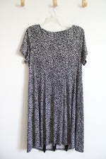 Connected Apparel Black & White Patterned Dress | 16W