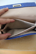 Kate Spade Blue Textured Leather Wallet