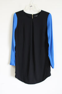 Mossimo Black Cobalt Blue Sleeved Dress | S