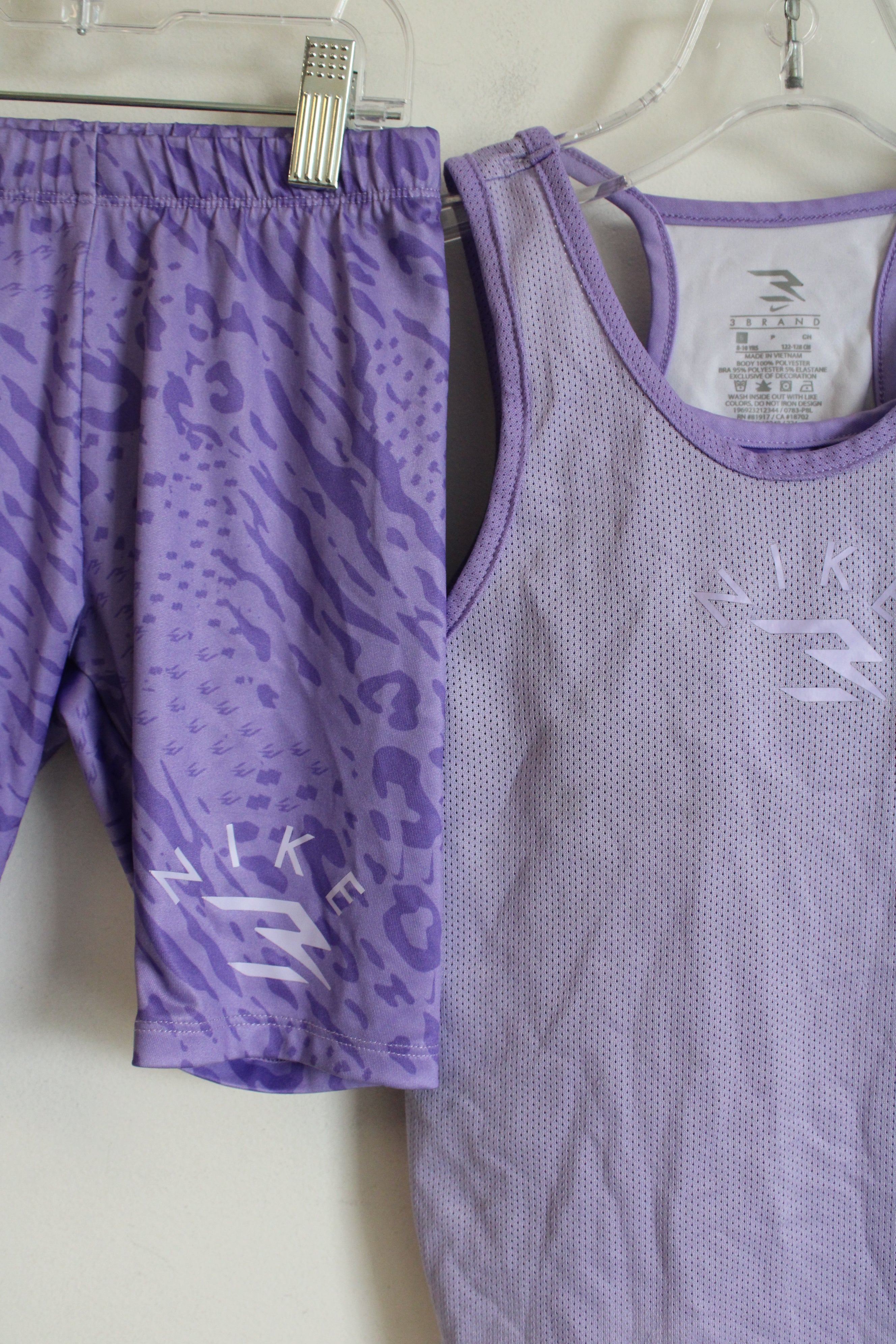Nike 3 Brand Purple Tank & Shorts Set | 8/10