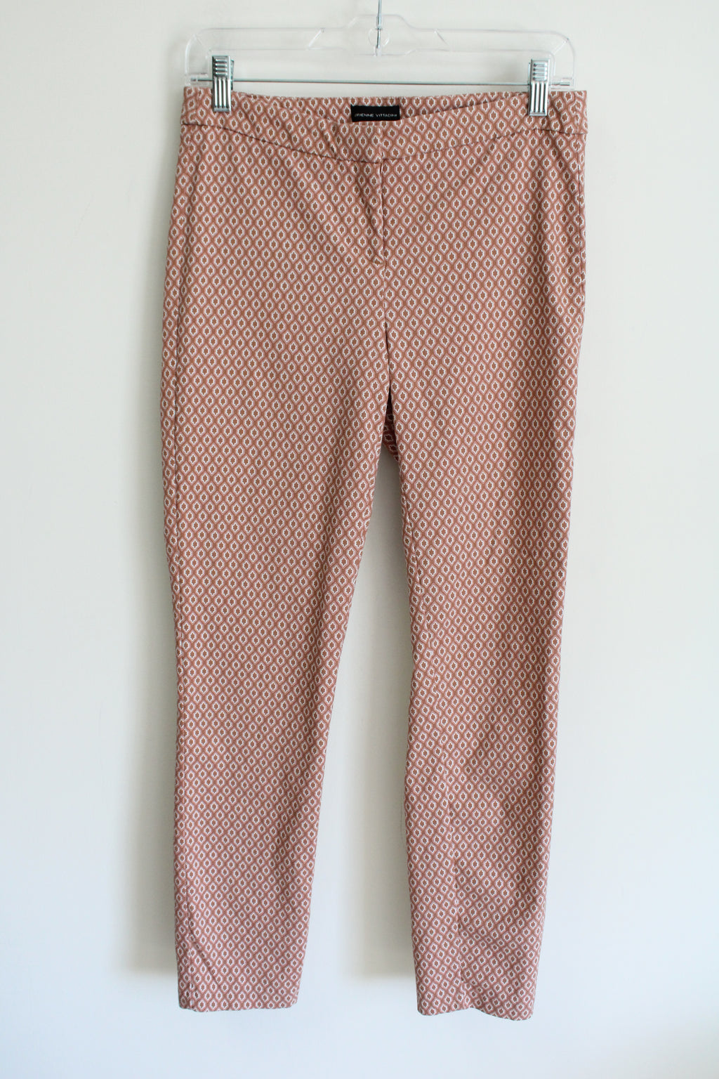 Adrienne Vittadini Pink Patterned Stretch Pant | 6