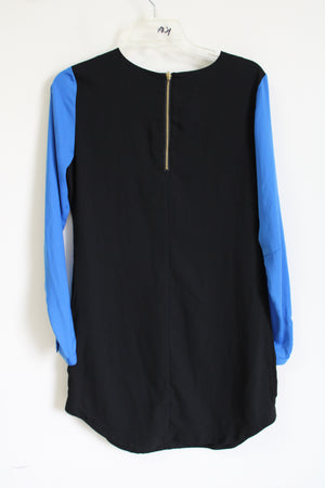 Mossimo Black Cobalt Blue Sleeved Dress | S
