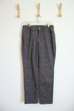 Lee Regular Fit Straight Leg Mid Rise Gray Leopard Jeans | 4 Medium