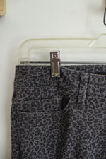 Lee Regular Fit Straight Leg Mid Rise Gray Leopard Jeans | 4 Medium