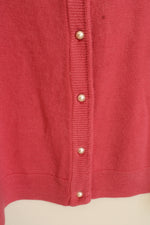 Carolyn Taylor Pink Cardigan sweater with Faux Pearl Buttons | 3XL