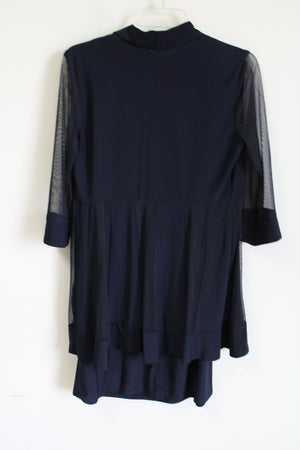 NEW Dressbarn Dark Navy Blue Dress & Cardigan Set | 4