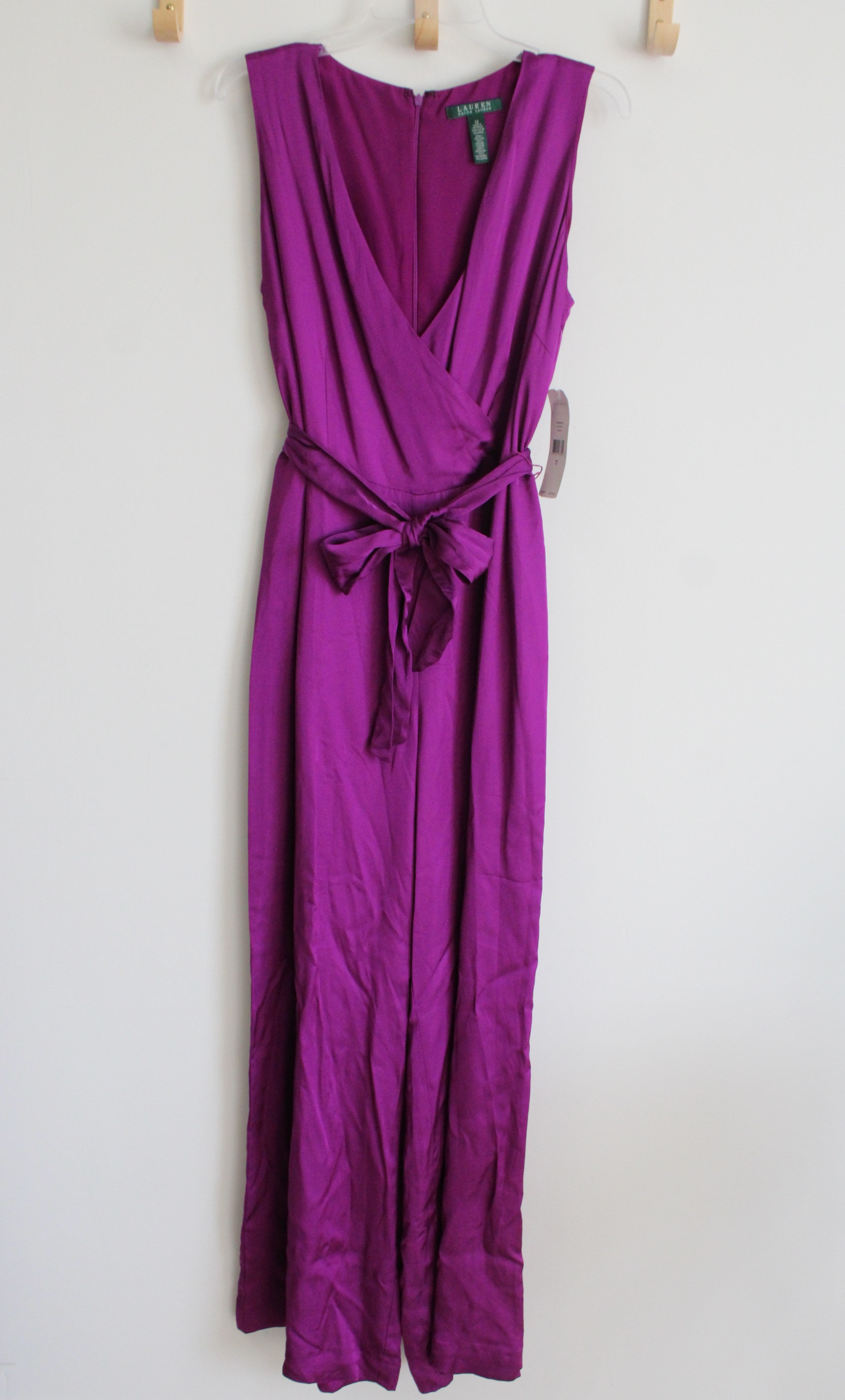 NEW Lauren Ralph Lauren Purple Satin Jumpsuit