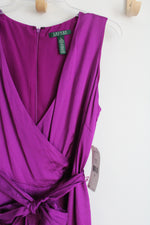 NEW Lauren Ralph Lauren Purple Satin Jumpsuit | 12