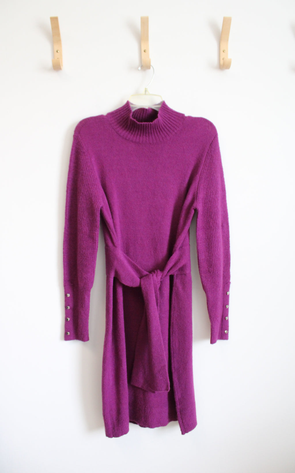 NEW Nine West Purple Sweater Mock Neck Dress | M