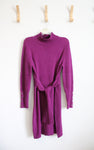 NEW Nine West Purple Sweater Mock Neck Dress | M