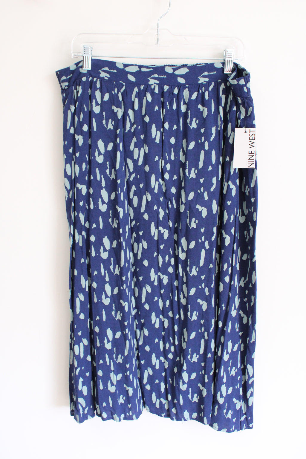 NEW Nine West Blue Speckled Rayon Skirt | XL
