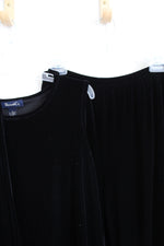 Denim & Co. Black Velvet 3-Piece Top & Pants Set | 1X