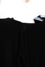 Denim & Co. Black Velvet 3-Piece Top & Pants Set | 1X