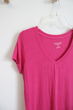 Shadowline Pink V-Neck Knit Dress | S